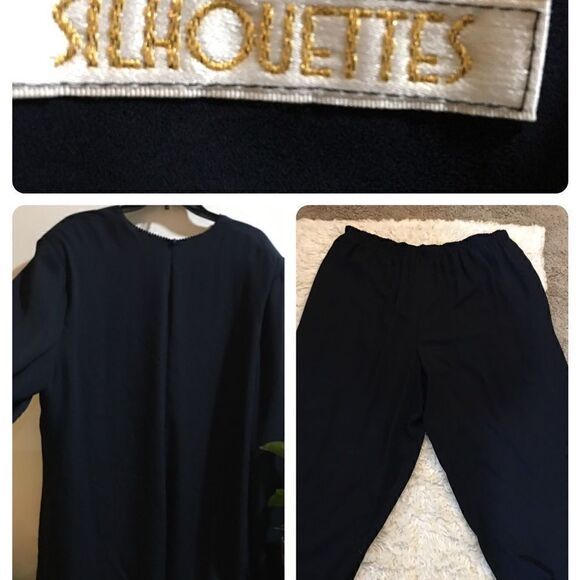 PLUS SIZE 26W Gorgeous 2 piece Sheer long top with Flowey pants - Picture 1 of 11